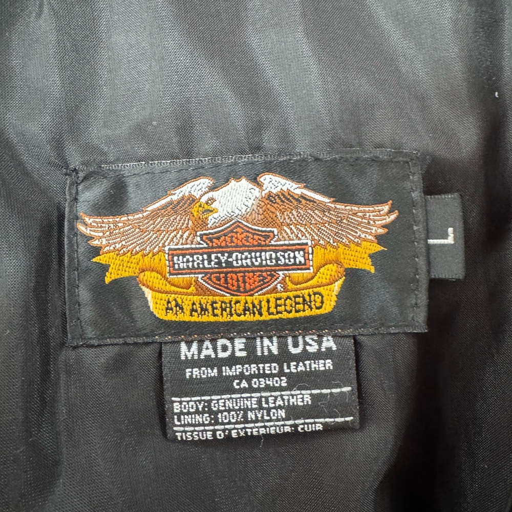 Harley-Davidson Black Leather Chaps (Large)